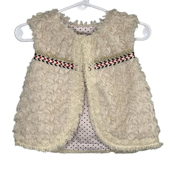 Genuine Kids From Oshkosh Girls 2-3T Vest Fall Preppy Chic Party Faux Fur School - Picture 1 of 5